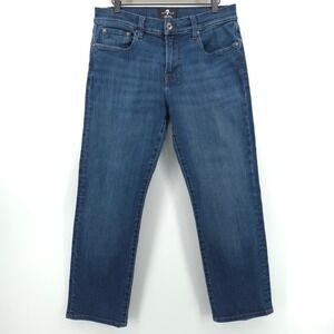 7 For All Mankind Mens Jeans Slimmy Luxe Sport 34 Blue Slim Straight Denim